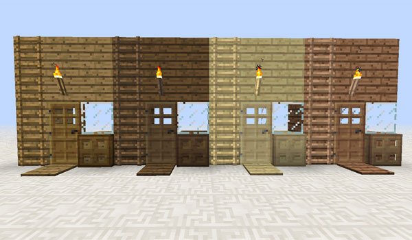 image where we see a sample of the new blocks of various types of wood that can use multi colored things 1.6.2.