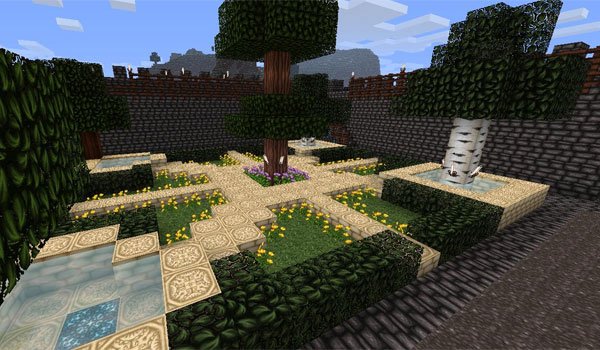 image of a small garden where we can see the result of the wolfhound 1.15, 1.14 and 1.12.