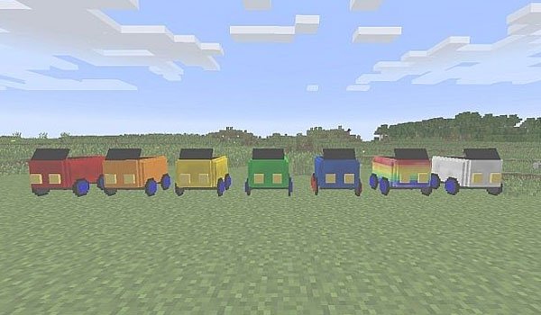 image where we see all cars that can use the javalcars mod 1.7.2.